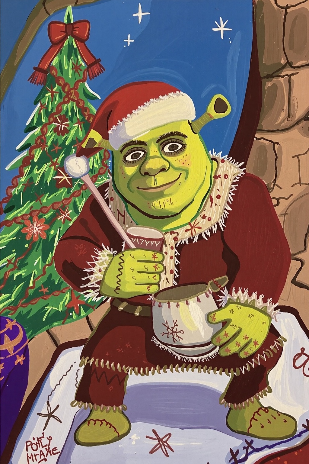 Christmas shrek. . .,  Adrr-naiveArt on Tensor.Art