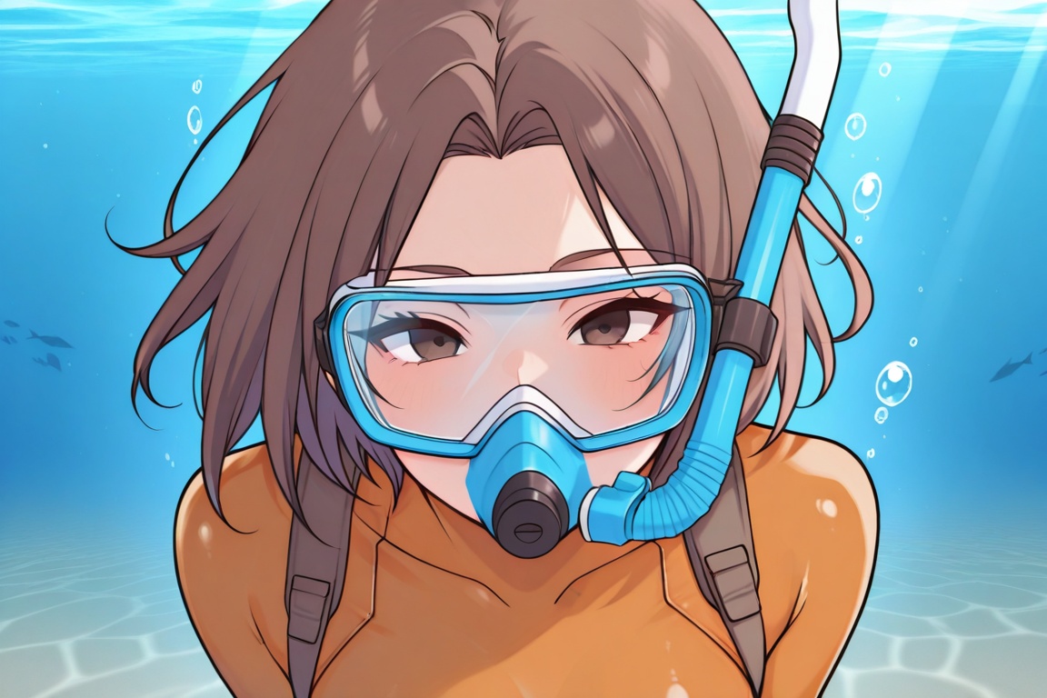 hanaaoki,  1girl,  diving suit on Tensor.Art