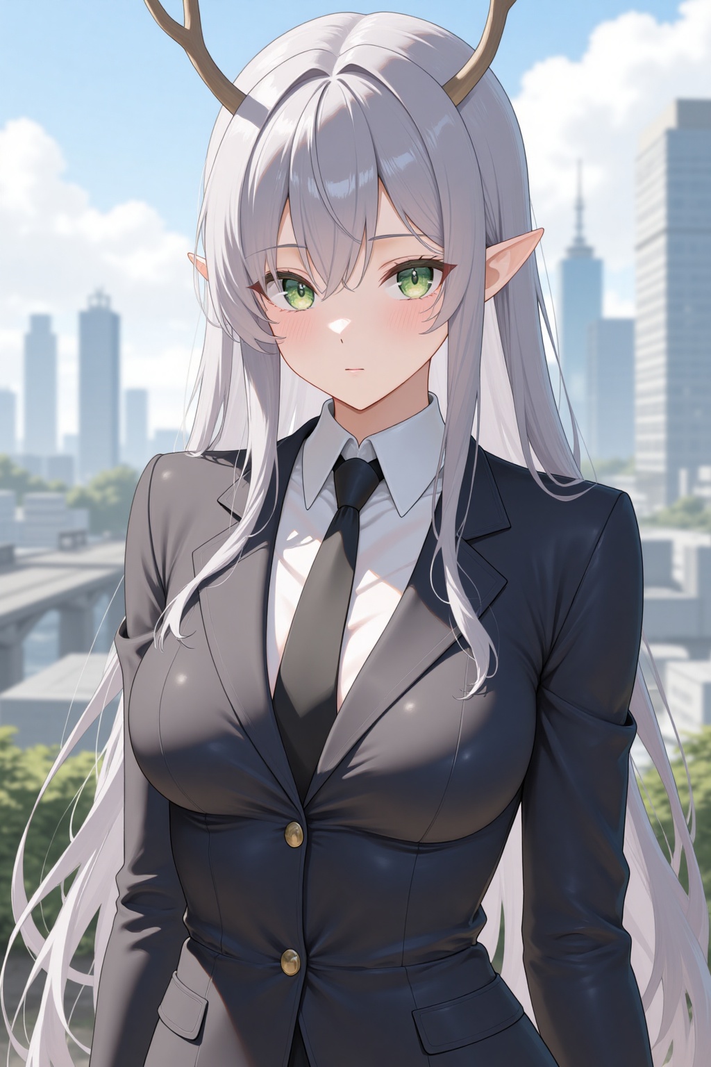 Fuyuki_Haruka,  1girl,  wearing suit on Tensor.Art