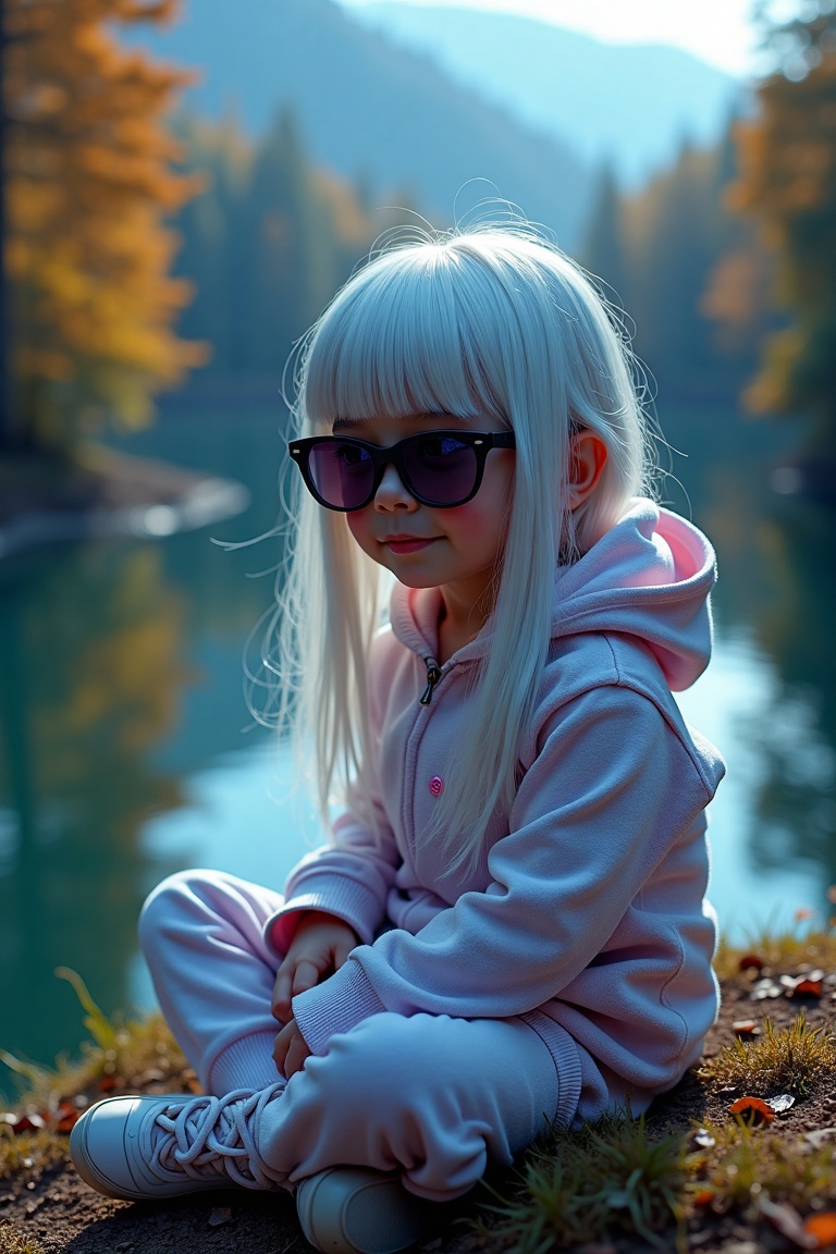 The best quality realistic photo of a mysterious little girl with a gentle,  compassionate face and a friendly smile. wear...