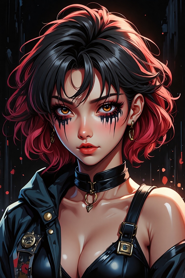 teenage girl on a backstreet alley,  teary eyes,  teenage outfit on Tensor.Art