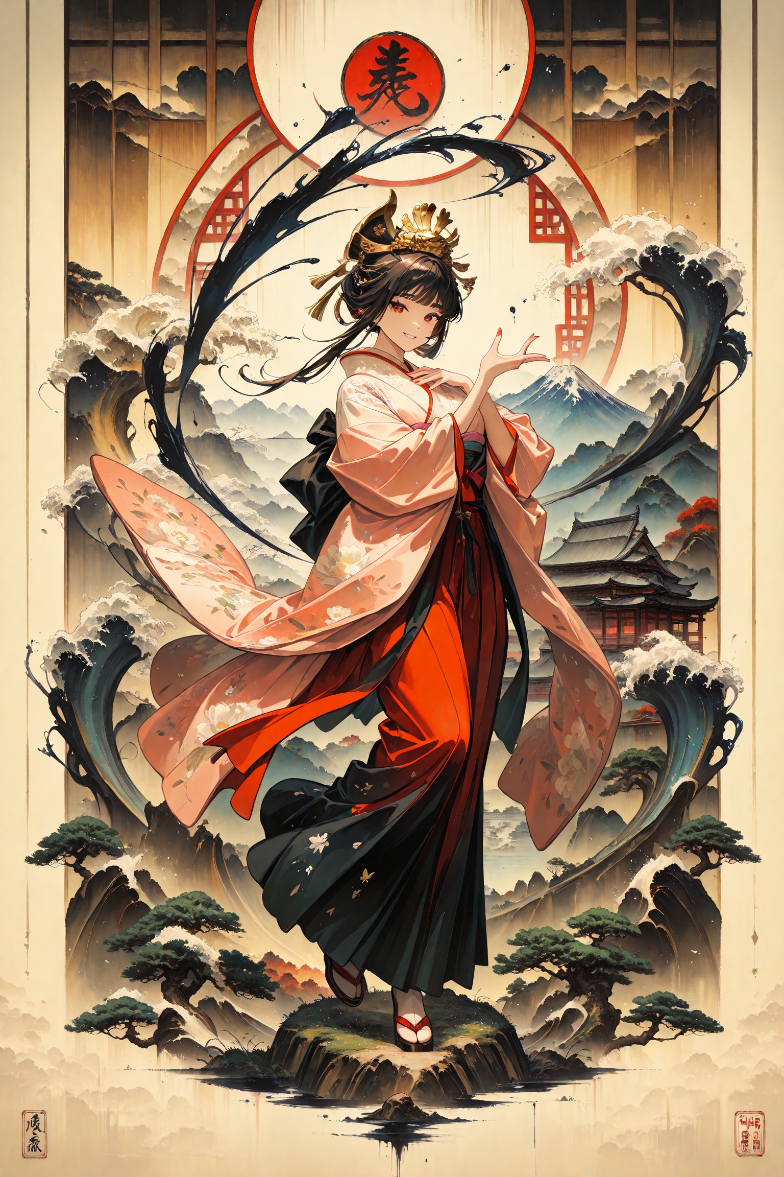 1girl,  looking at viewer,  japanese princess on Tensor.Art