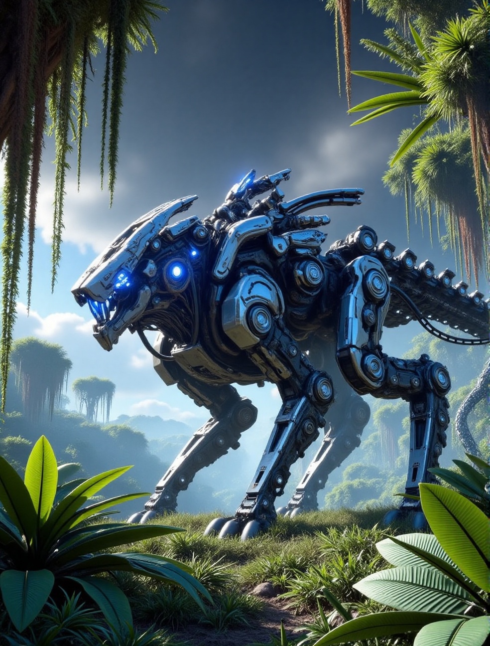 A super ultra clear HD LDSR hyper-realistic and hyper-detailed photography of 3D CGI render from the video game Horizon Ze...