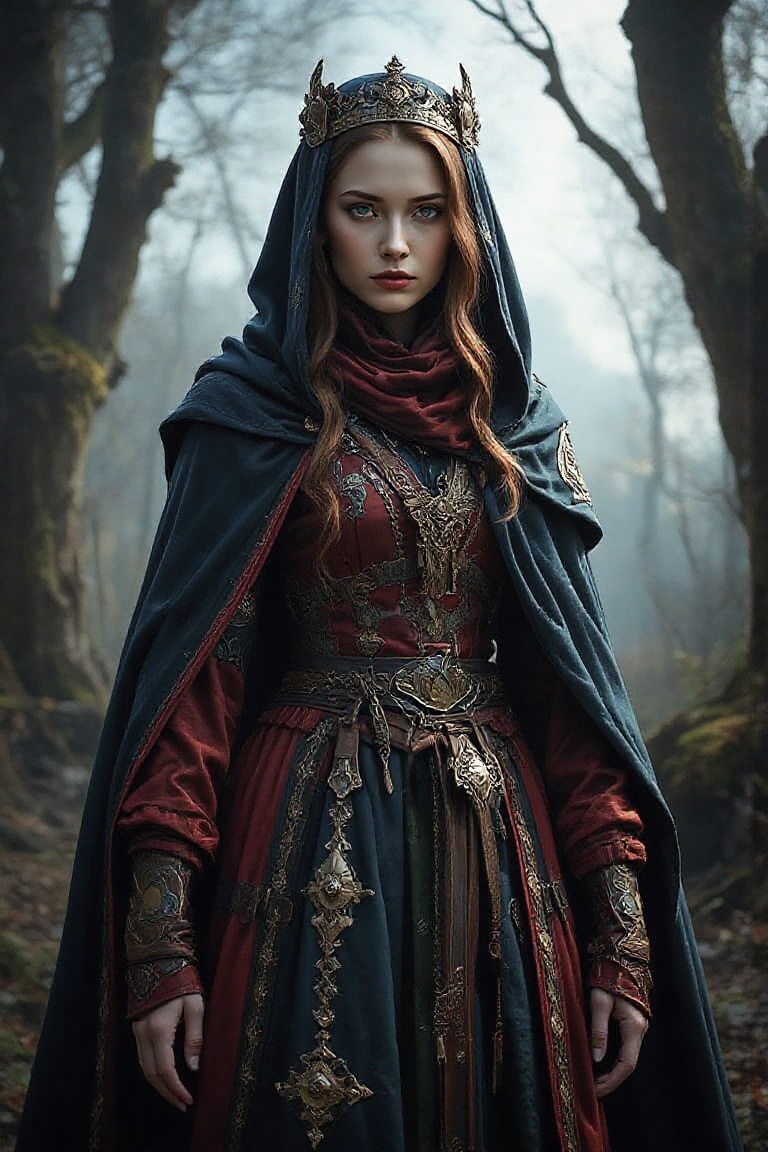 anime characters dressed in medieval clothing and capes posing for a picture on Tensor.Art