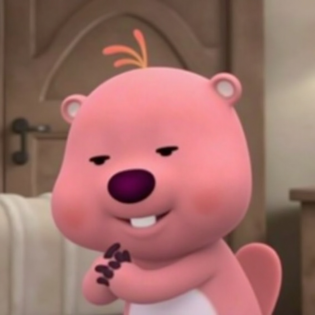 a loopy meme,  smiling,  close eyes on Tensor.Art