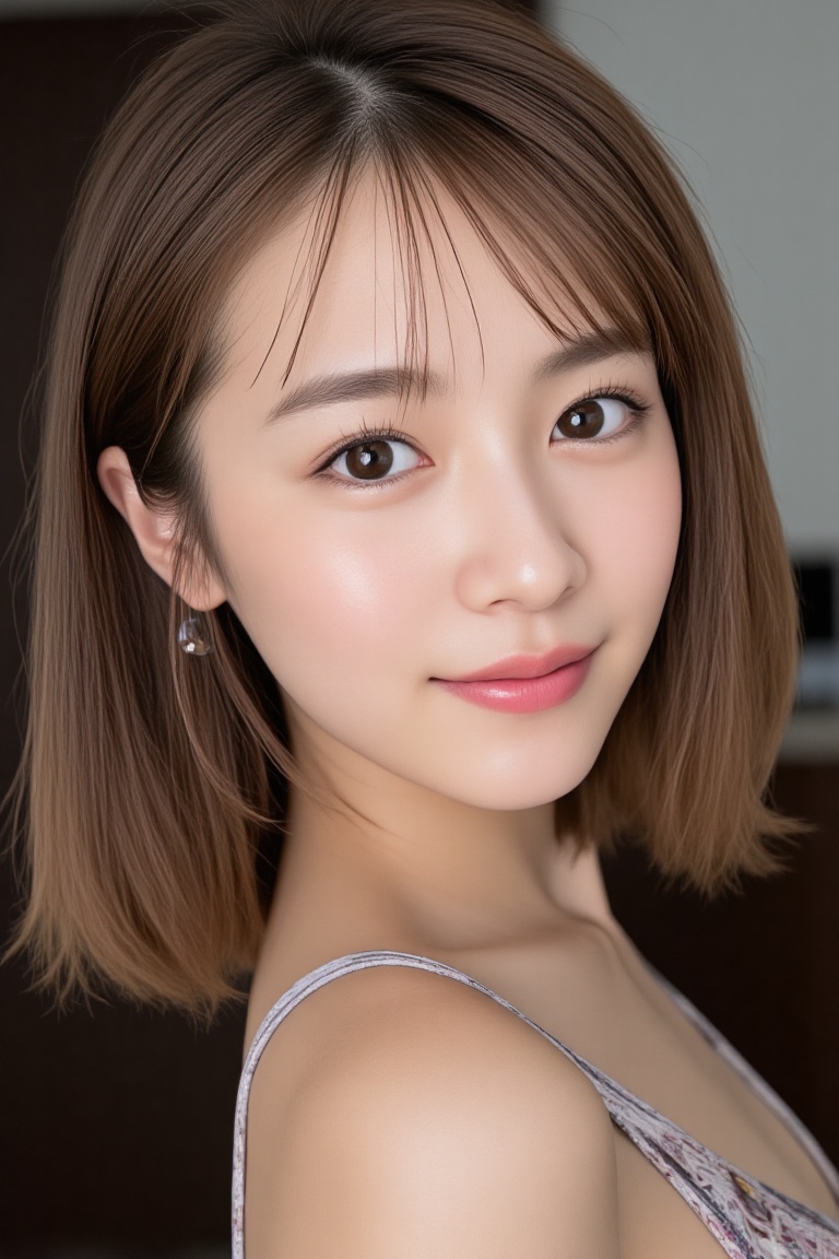 realistic photo of young woman,  smile for camera on Tensor.Art