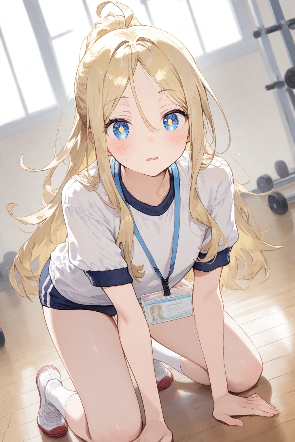 1girl,  indoors,  gym on Tensor.Art