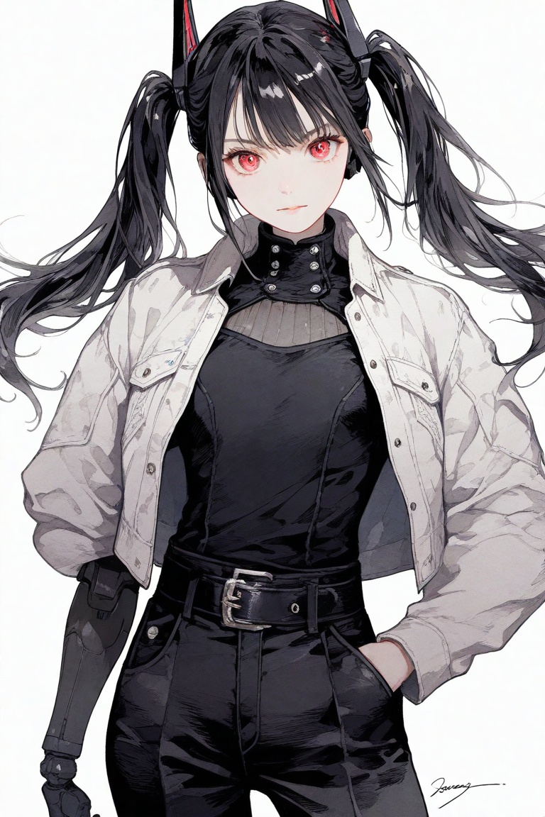 1girl,  solo,  red eyes on Tensor.Art