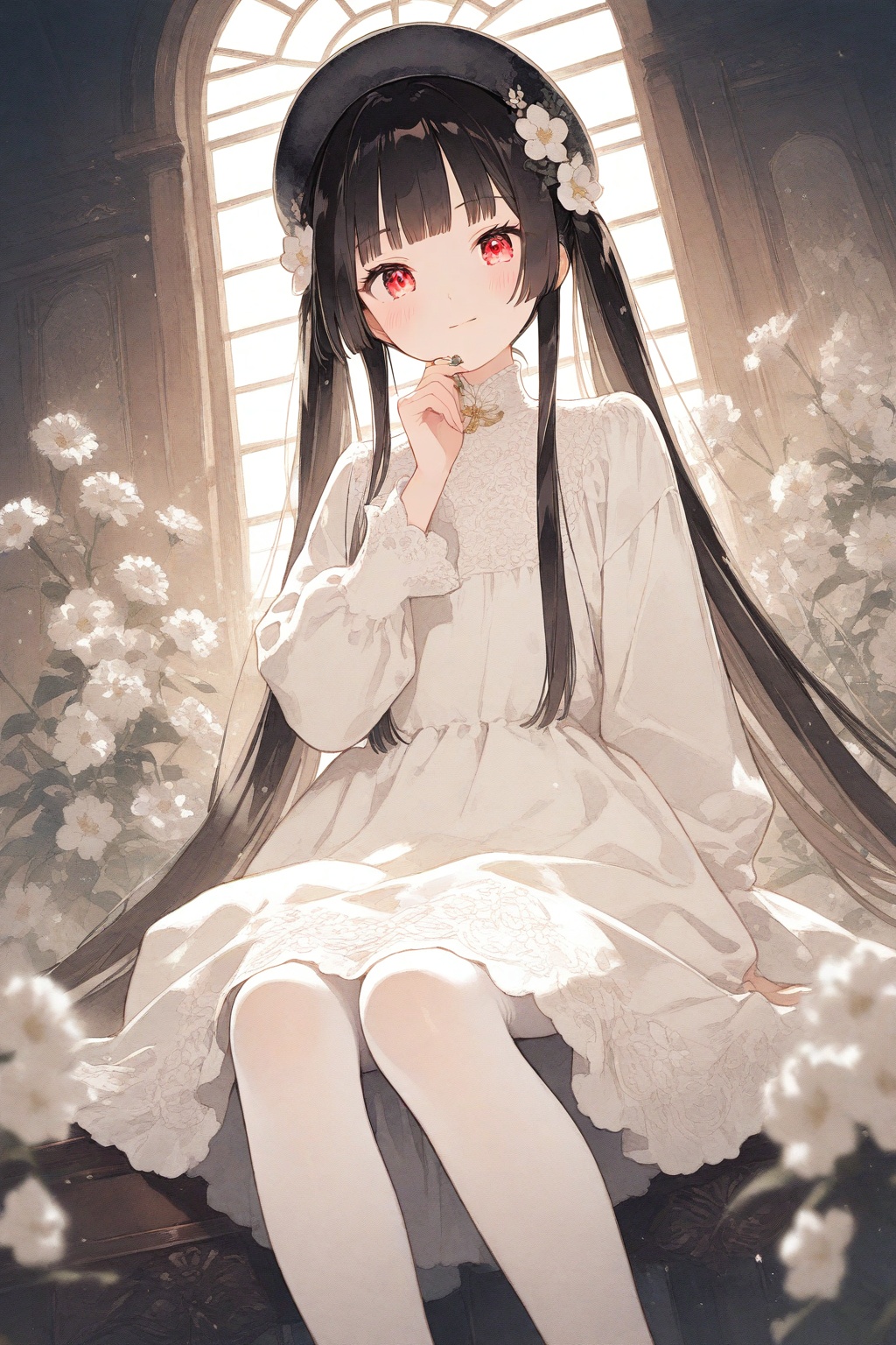 1girl,  indoors,  sunlight on Tensor.Art