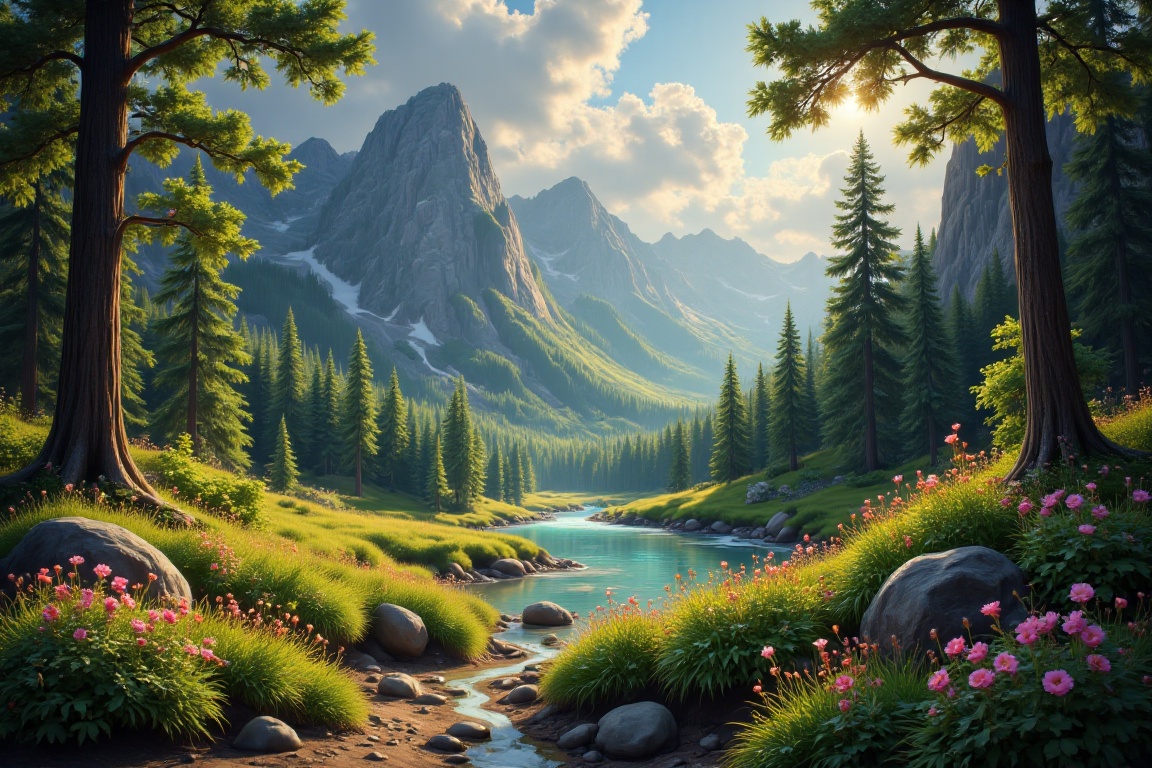 Natural landscape with soft fill light." on Tensor.Art