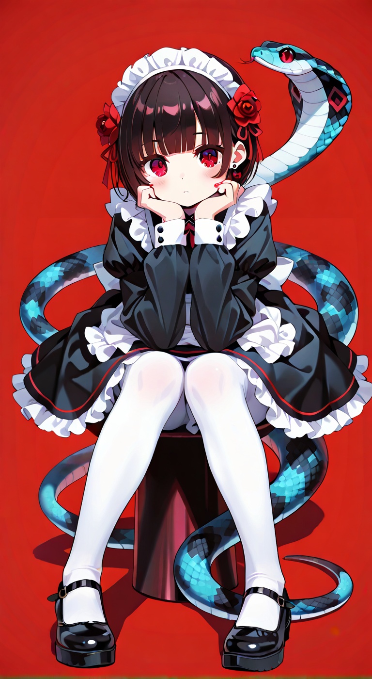 1girl,  solo,  red eyes on Tensor.Art