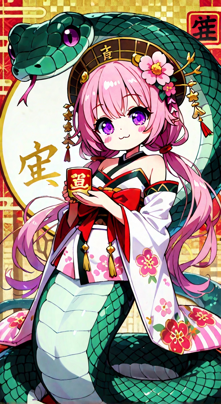 1girl,  purple eyes,  pink hair on Tensor.Art