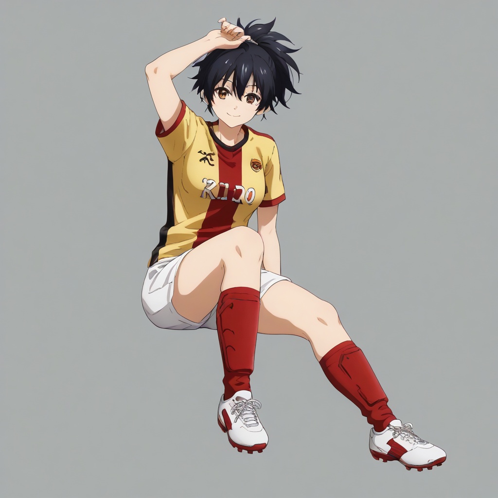 soccer socks,  shin guards in socks,  anime coloring on Tensor.Art