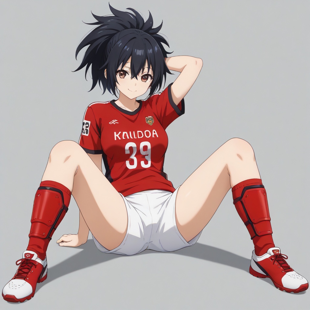 soccer socks,  shin guards in socks,  anime coloring on Tensor.Art