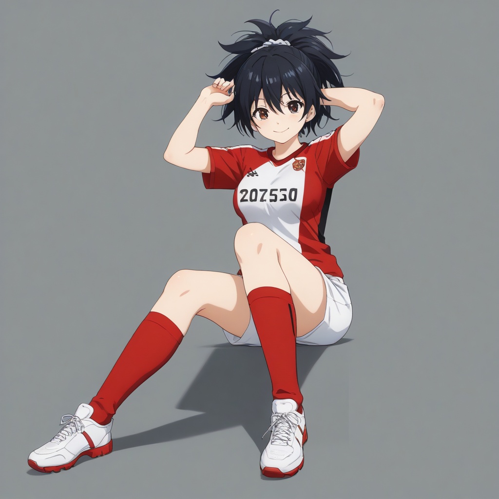 soccer socks,  shin guards in socks,  anime coloring on Tensor.Art