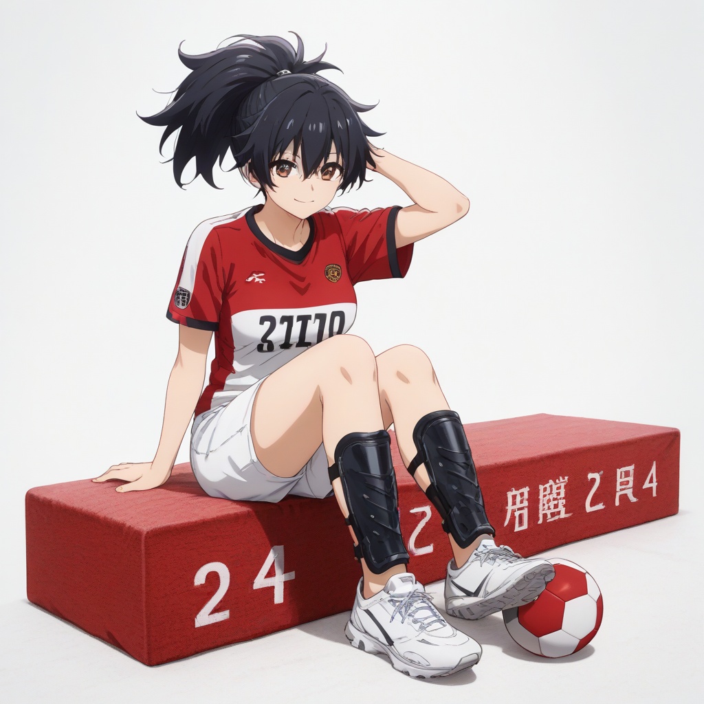 black shin guards,  anime coloring,  1girl on Tensor.Art