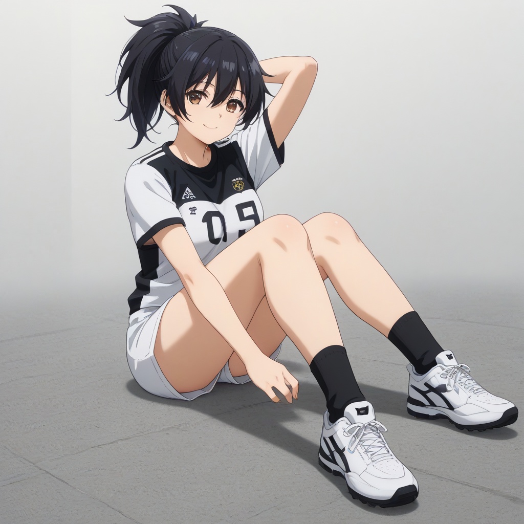 black shin guard,  anime coloring,  1girl on Tensor.Art