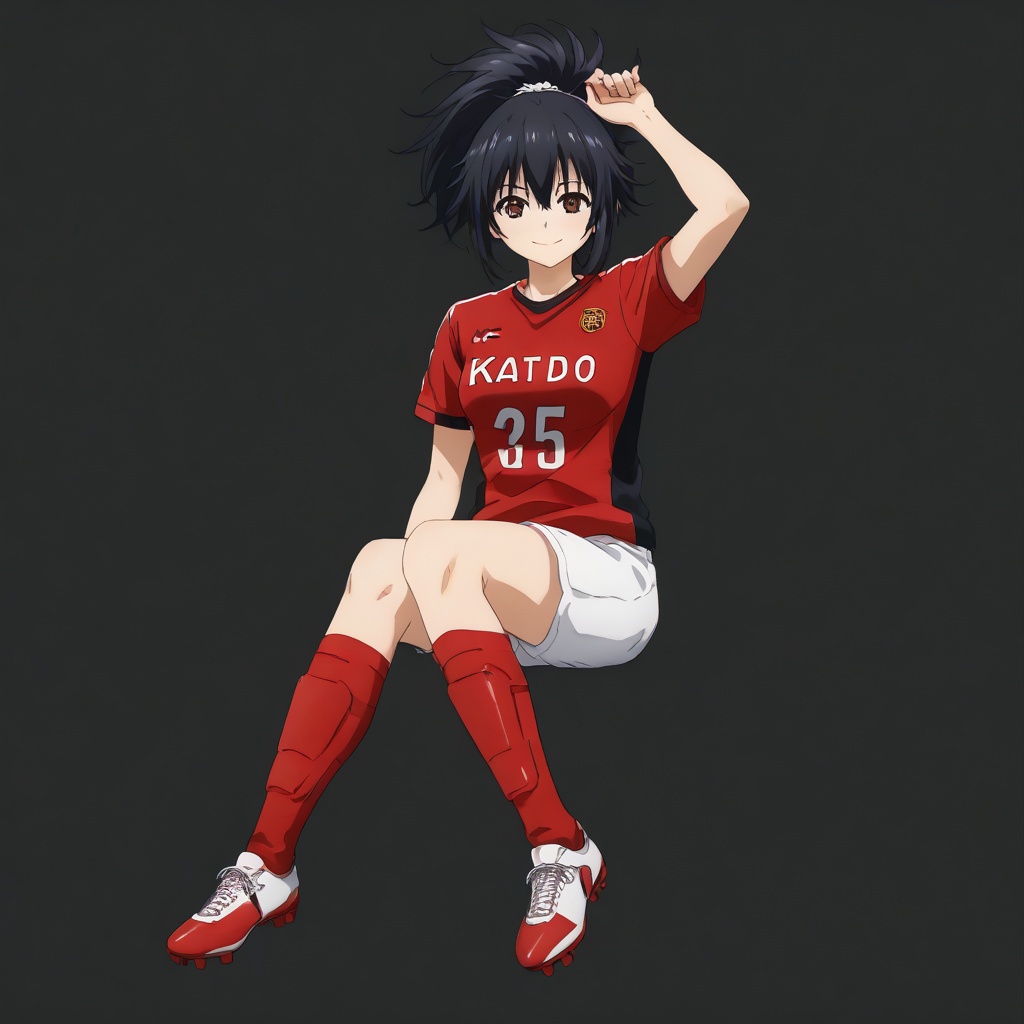 soccer socks,  shin guards in socks,  anime coloring on Tensor.Art