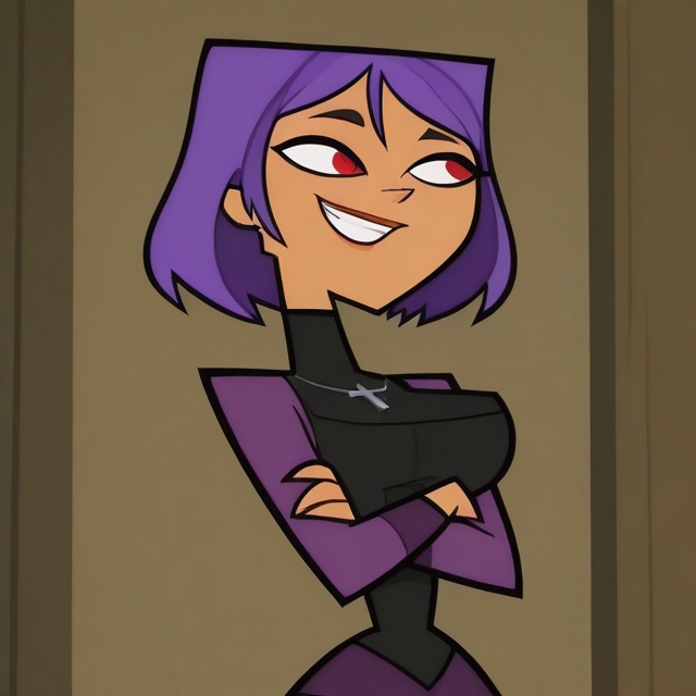 1girl,  purple hair,  short hair on Tensor.Art