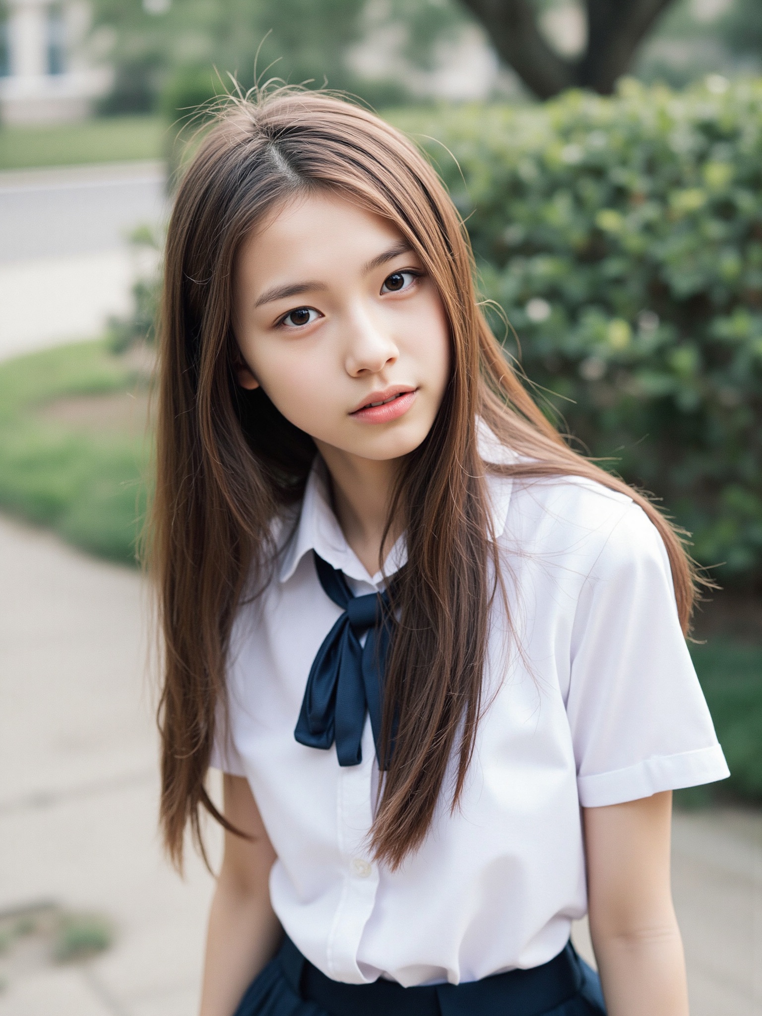 A photo of a 15-year-old Russian girl,  The image is shot on 35mm film with a shallow depth of field. , on Tensor.Art