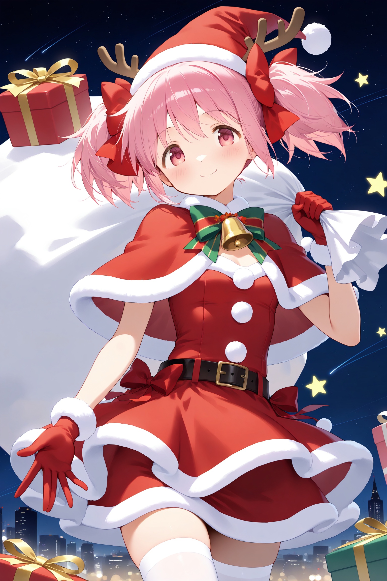 1girl,  kaname madoka,  pink hair on Tensor.Art