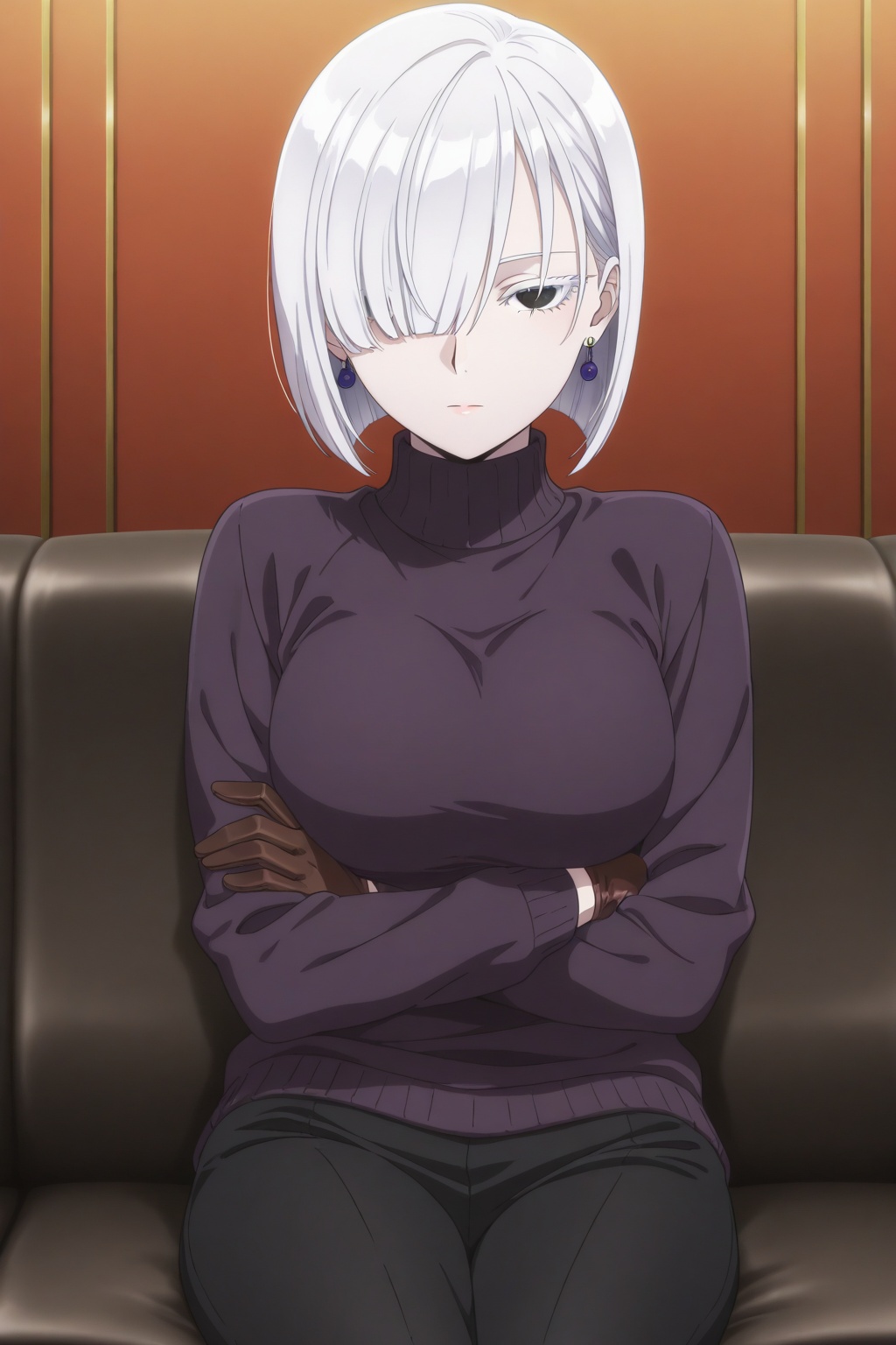 masterpiece,  (best quality),  black couch on Tensor.Art