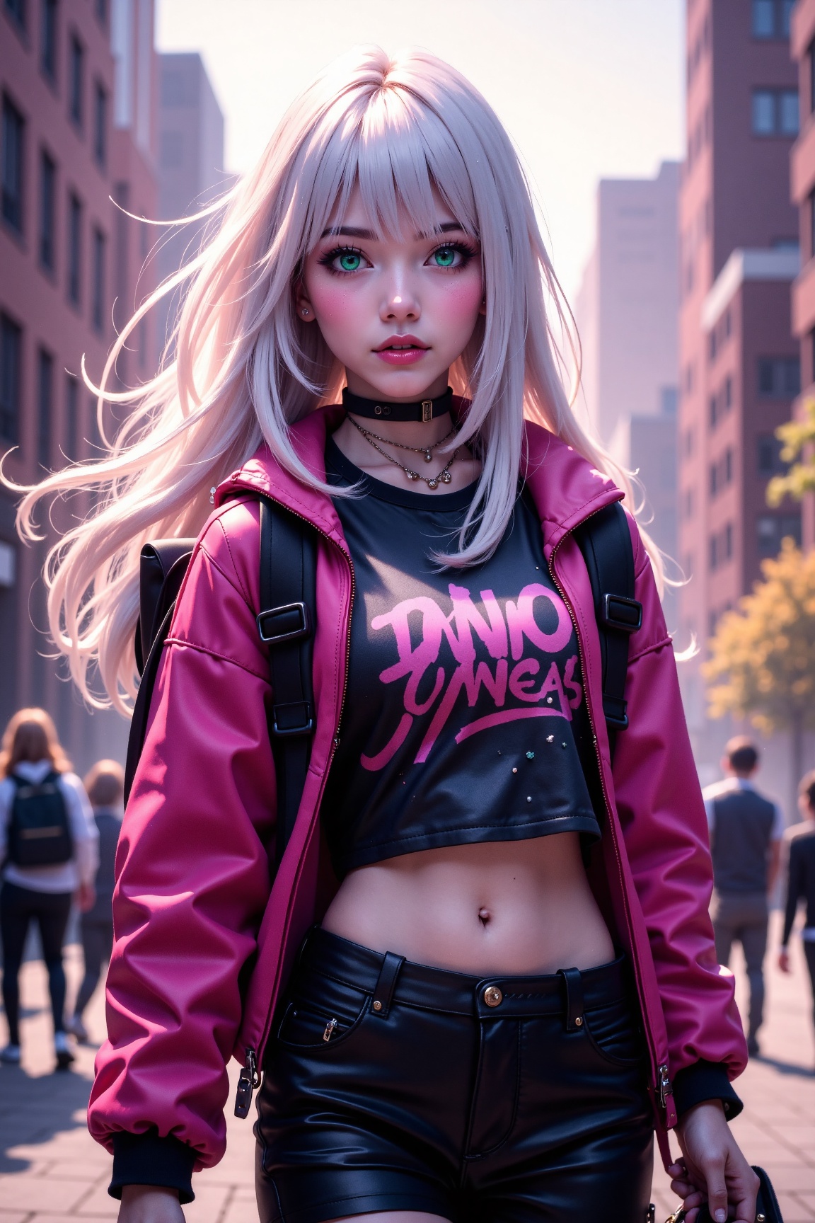 3D anime artwork dawn,  beautiful young woman,  hyper detailed eyes on Tensor.Art
