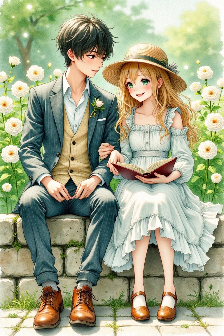 transparent washed loose watercolor painting,  Inspieed by Makoto Shinkai's style,  1girl on Tensor.Art