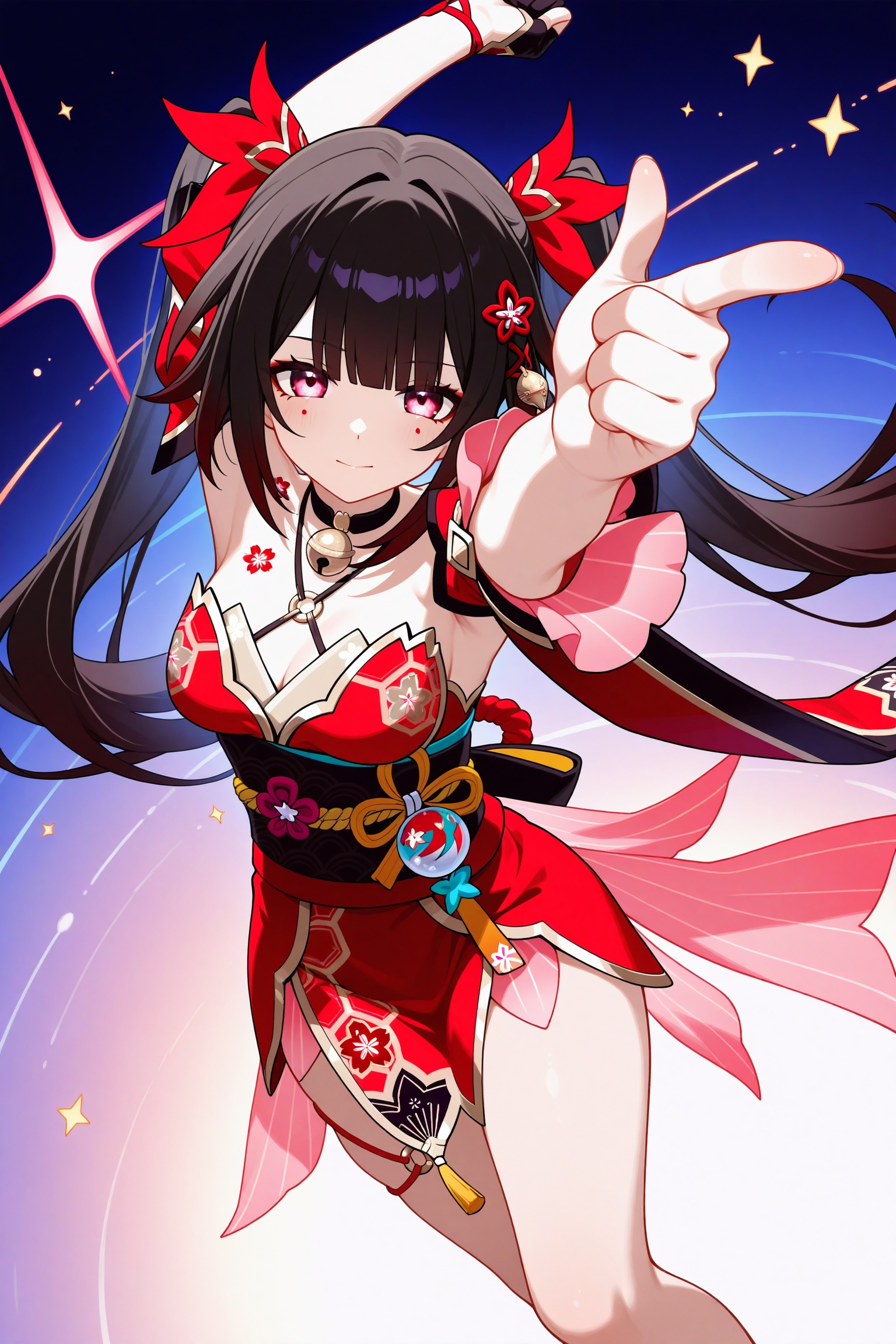 1girl,  sparkle honkai: star rail,  finger gun on Tensor.Art