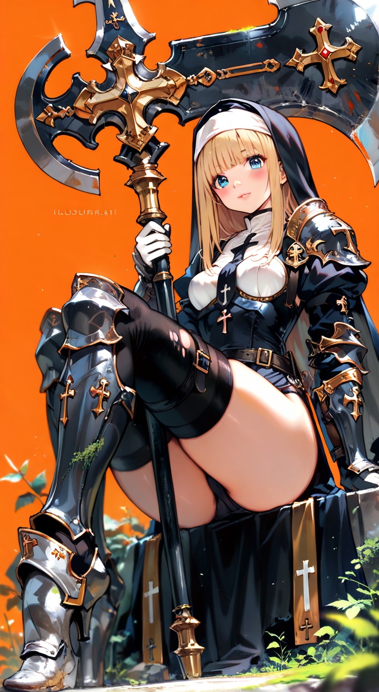 1girl,  armor,  blonde hair on Tensor.Art