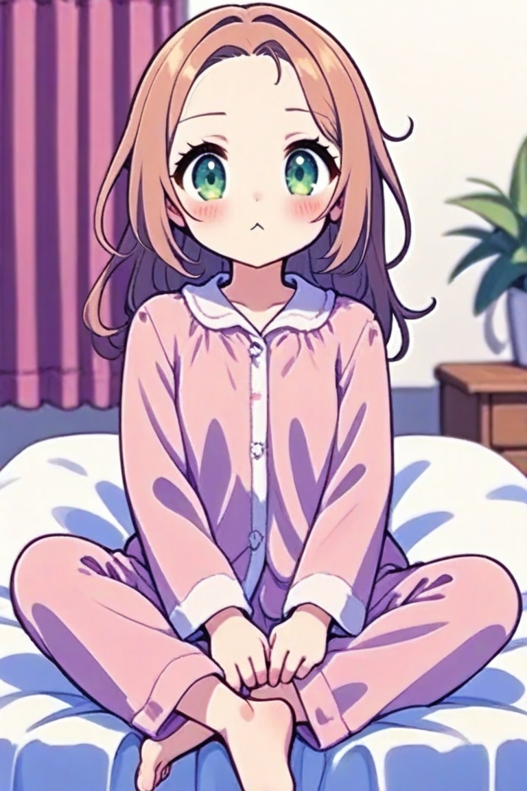 1girl,  solo,  pajamas on Tensor.Art