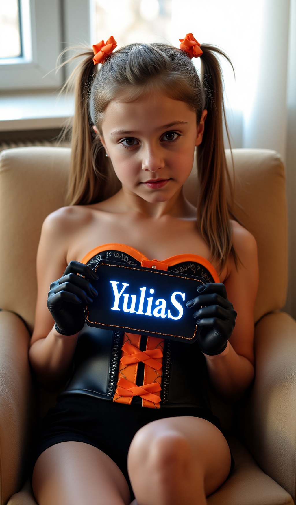 high quality award winning photo of a preteen girl YuliaSDW with flat chest and petite body,  ((beautiful face of YuliaSDW...