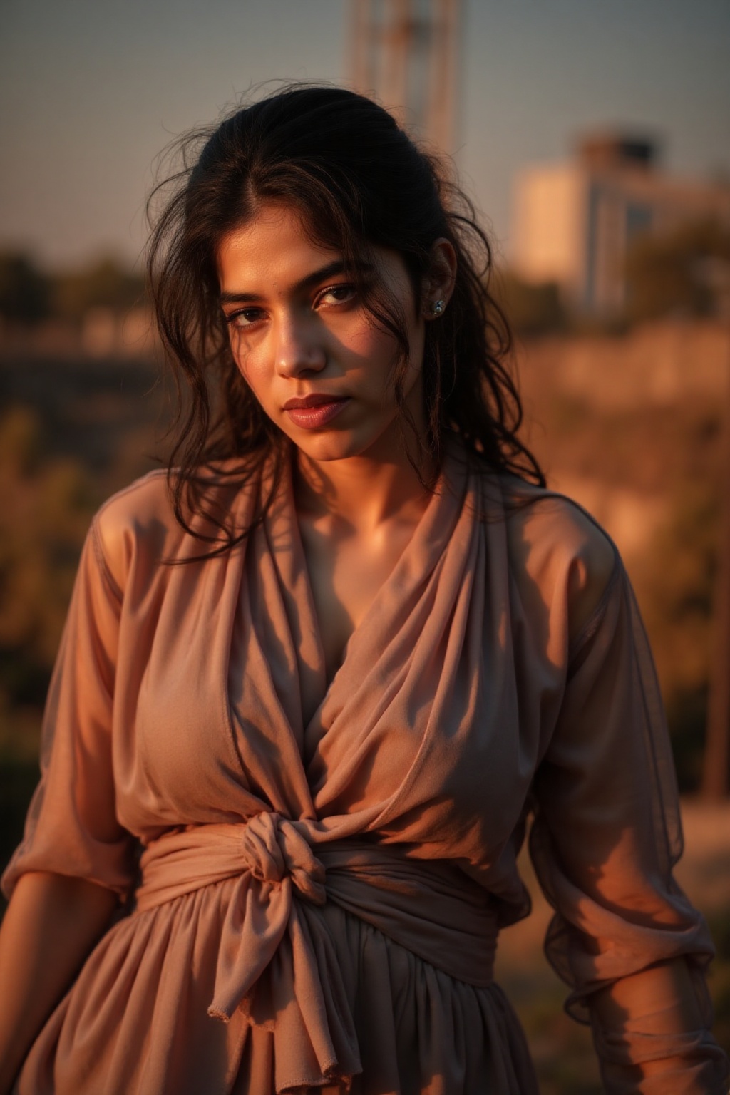 Woman,  **Photography Settings:** - Shot on a high-resolution cinematic camera,  using a **Canon RF 85mm f/1.2 lens** - Ap...