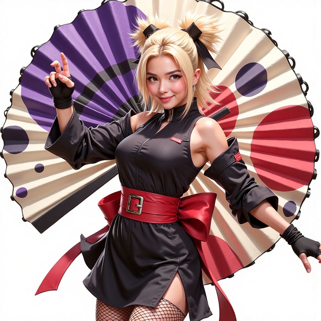 photorealistic japan female,  TEMARI,  spiky blonde hair styled in an upbeat manner on Tensor.Art