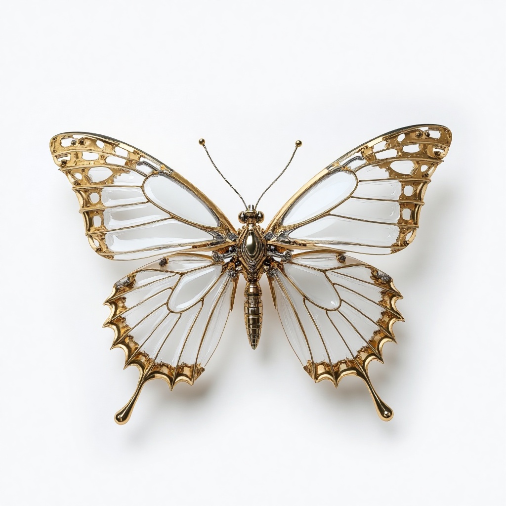 mechanical_components,  a mechanical butterfly,  white background on Tensor.Art
