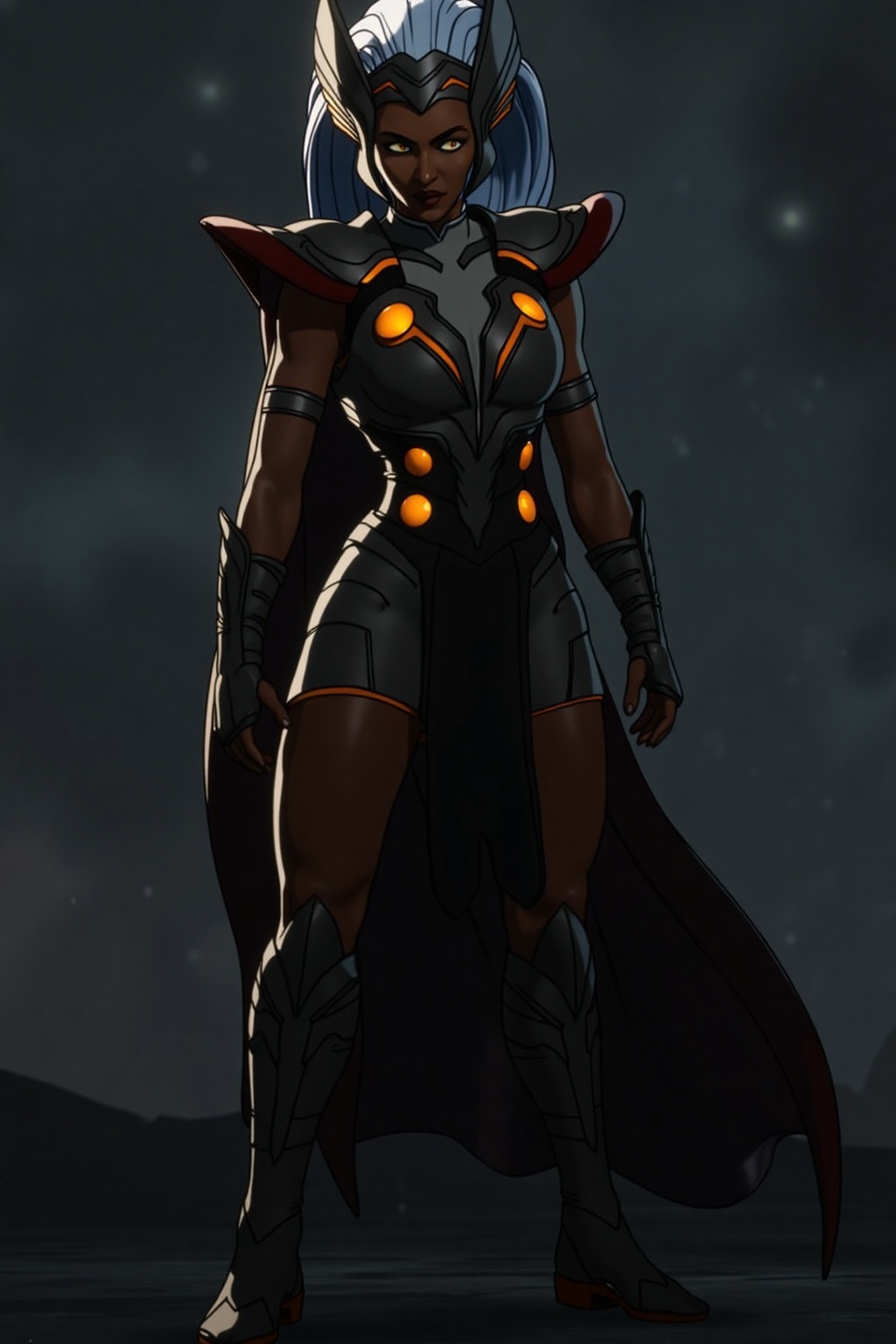 The Indian goddess of storm and lightning in a black outfit,  the indian goddess of storm and lightning in a black outfit,...