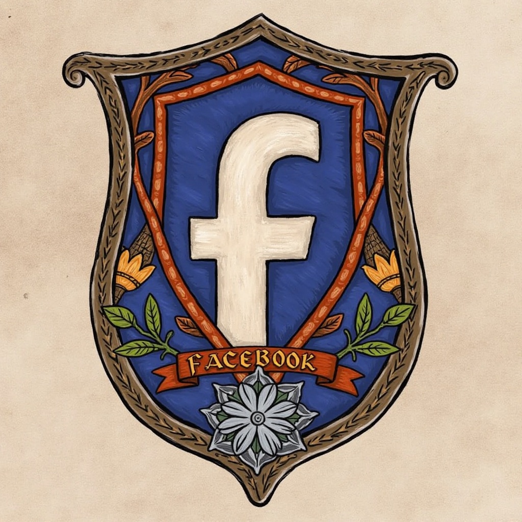 Medieval_style logo of Facebook on Tensor.Art