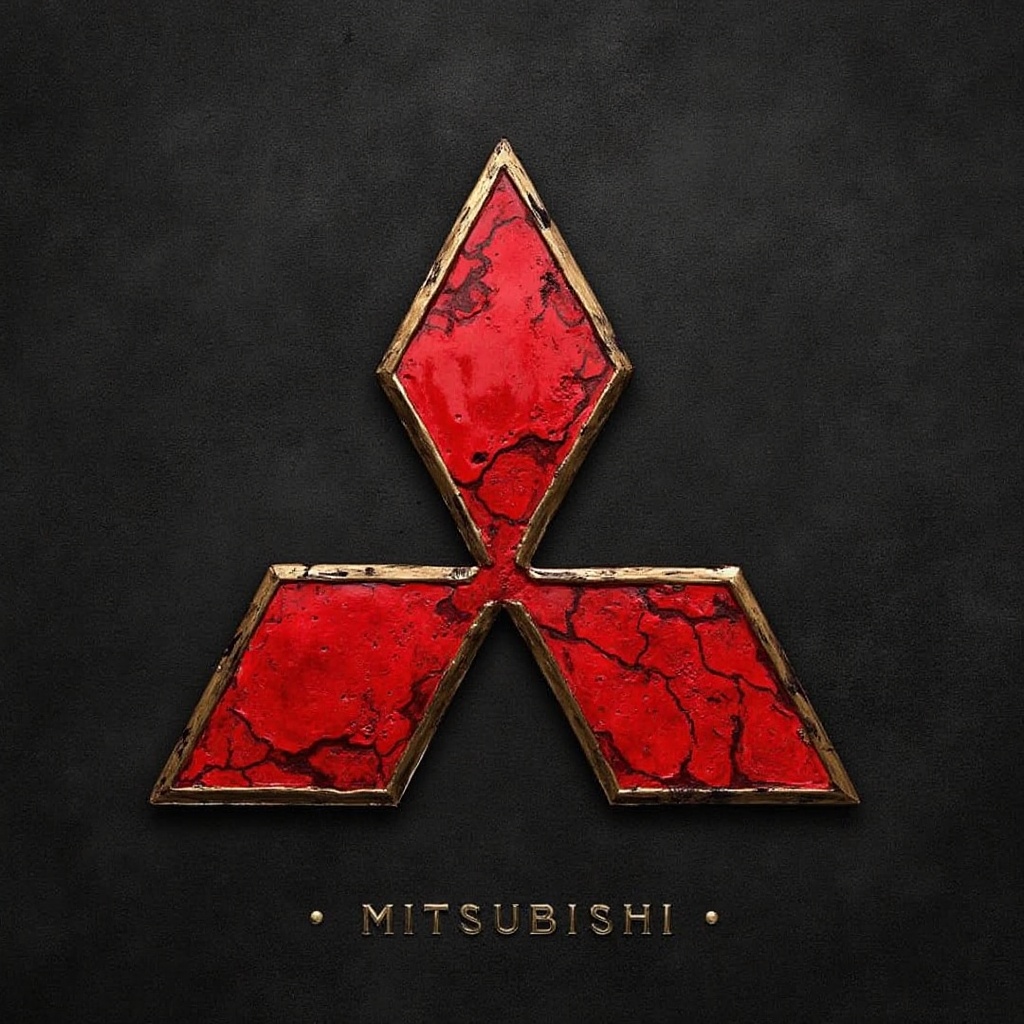 Medieval_style logo of Mitsubishi on Tensor.Art