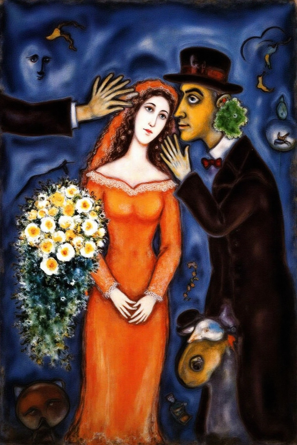 marcha9 painting This image is a vibrant,  stylized painting in a surreal,  dreamlike style on Tensor.Art