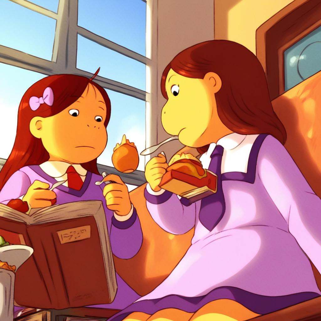 muffy crosswire from arthur,  1girl,  food on Tensor.Art