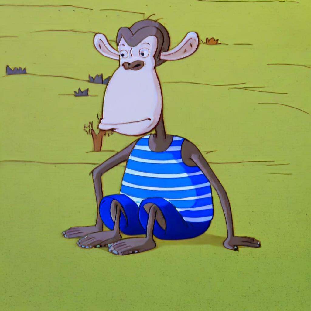 darwin from wild thornberrys,  chimpanzee,  source cartoon on Tensor.Art