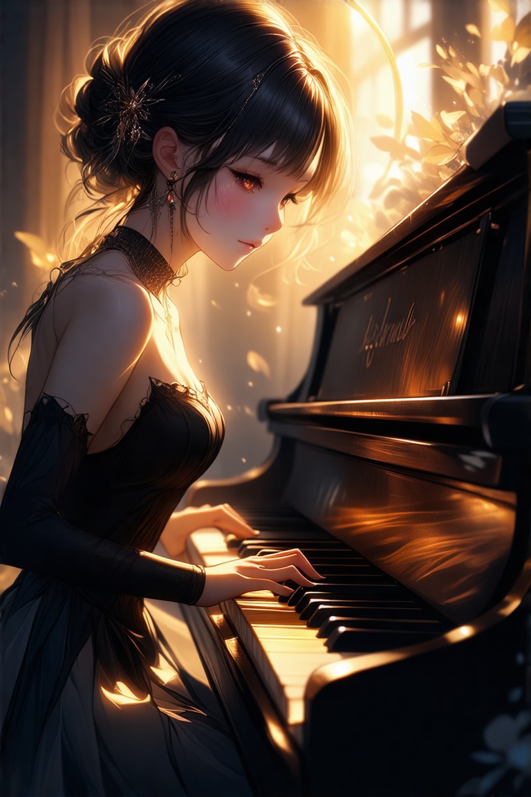 Digital artwork by ry012. A majestic unfolds: a girl with an ethereal aura,  surrounded by a soft,  halo-like glow on Tens...