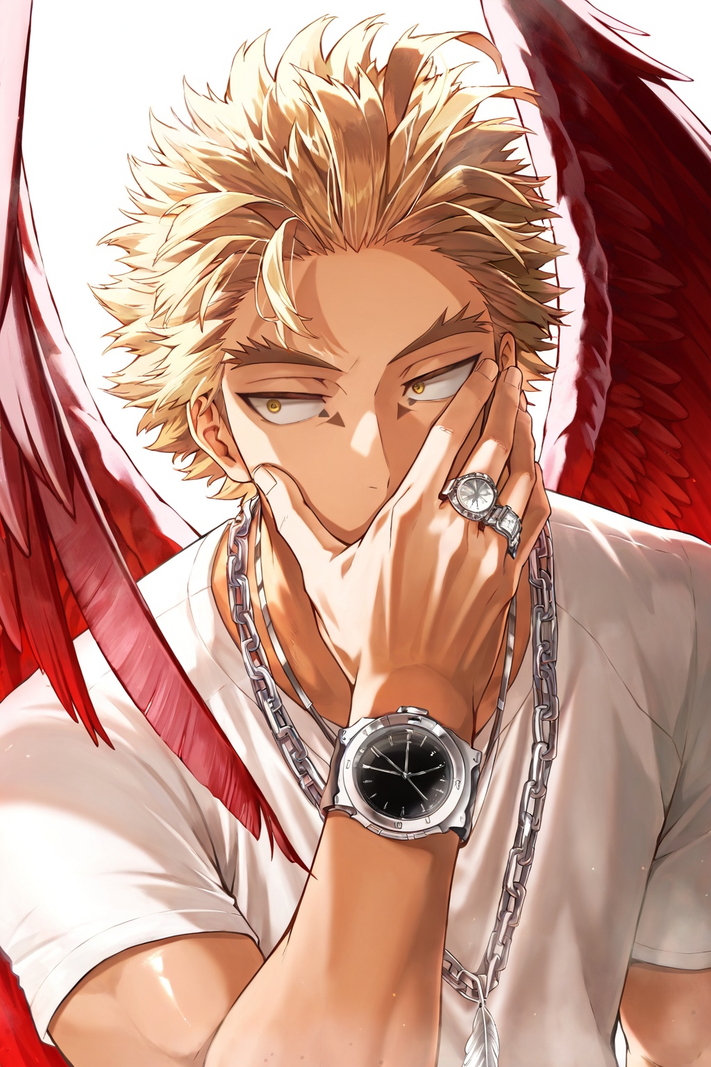 BREAK,  male focus,  close up on Tensor.Art