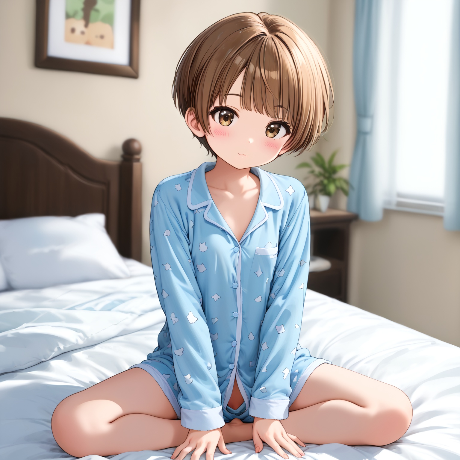 cute girl,  solo,  pajamas on Tensor.Art