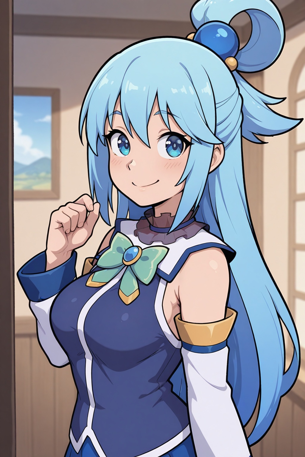 aqua_(konosuba),  1girl,  blue_hair on Tensor.Art