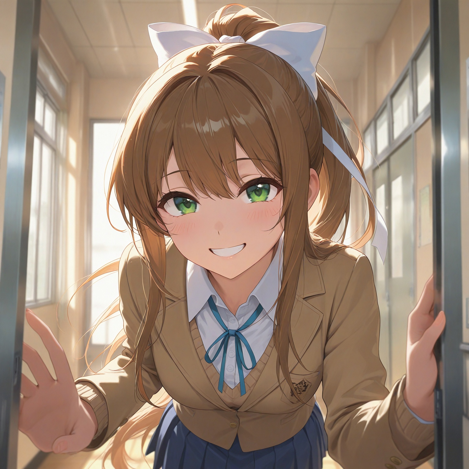 monika,  long hair,  brown hair on Tensor.Art