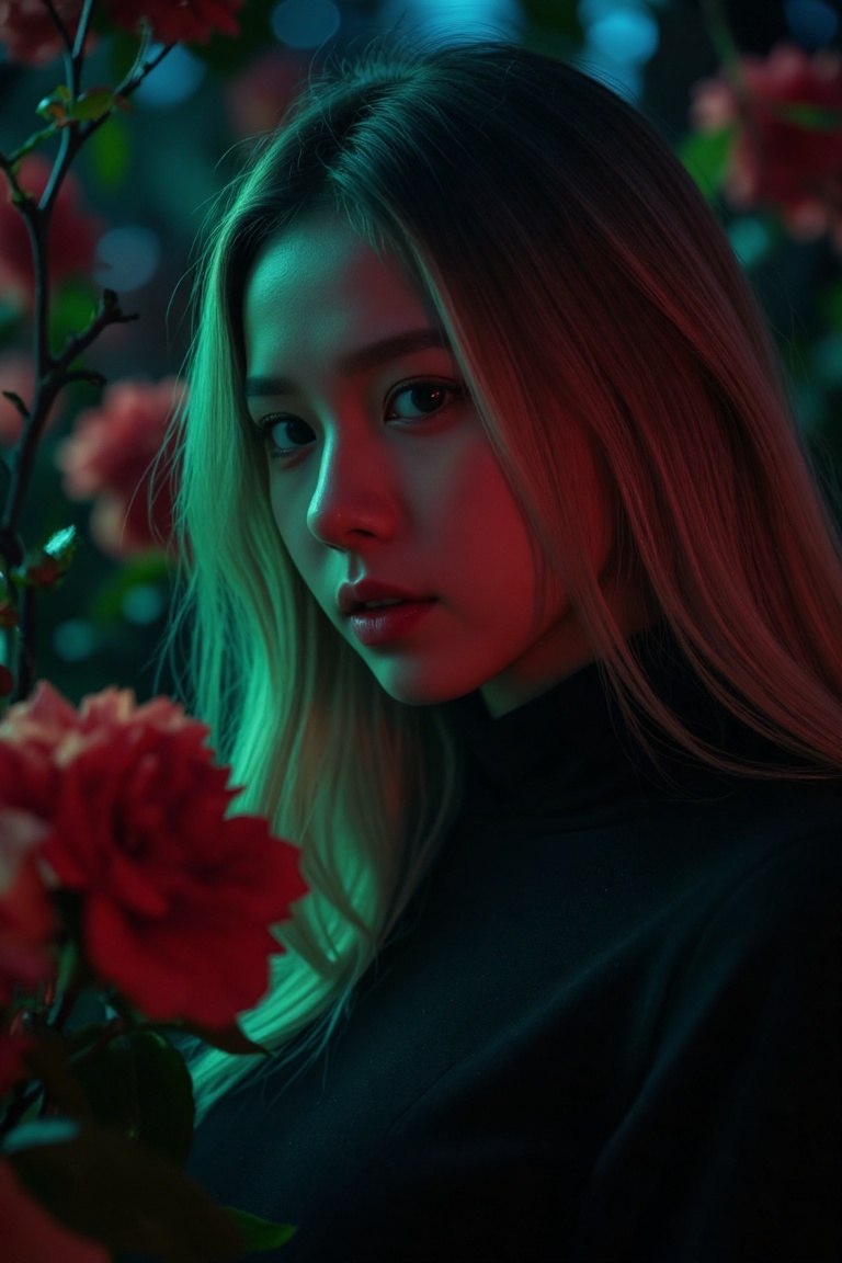 A highly realistic 8k,  HDR photograph captured with a 35mm lens,  featuring an intricate representation of spring embodie...