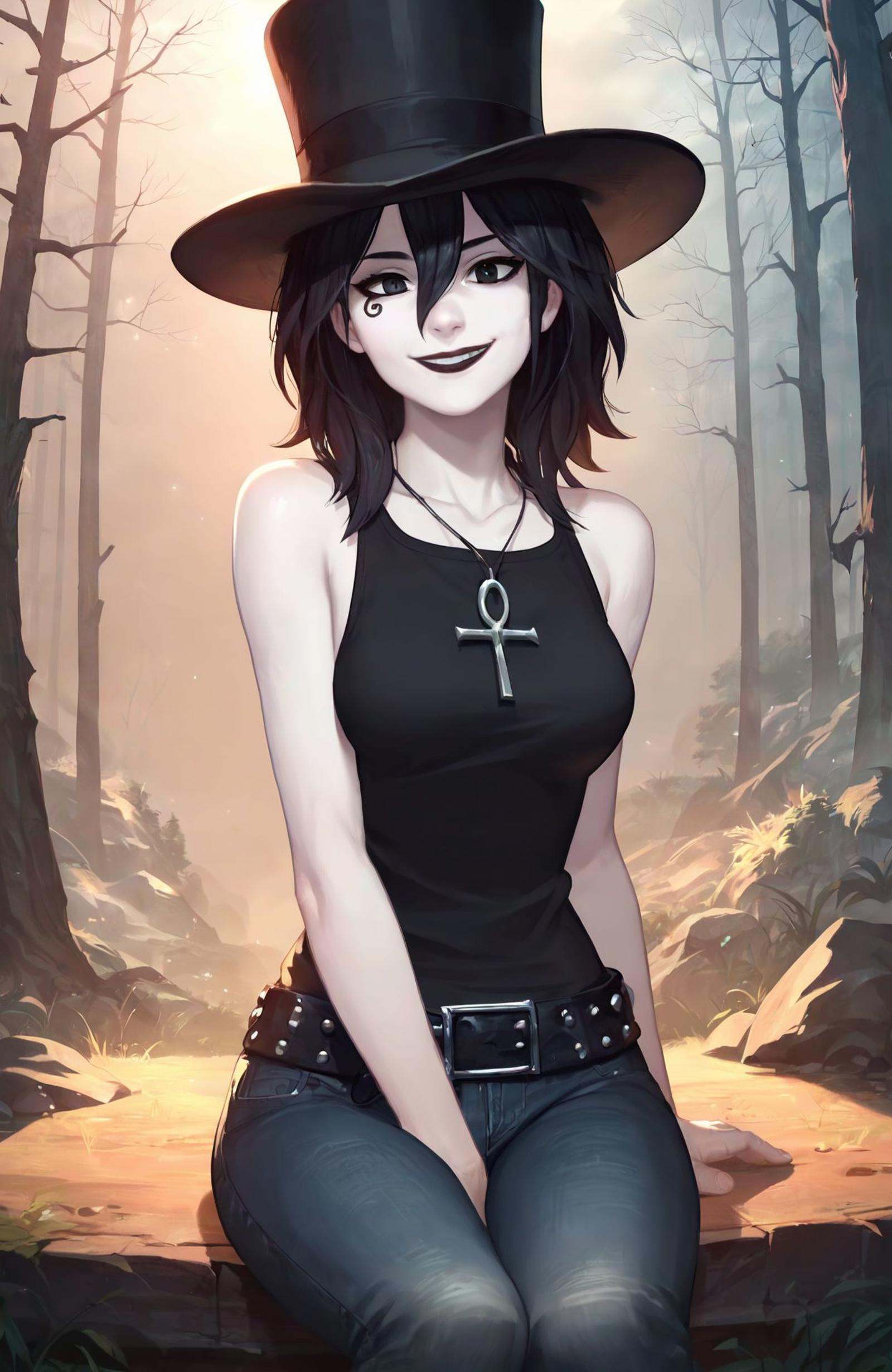 D_endless,  1girl,  black hair on Tensor.Art