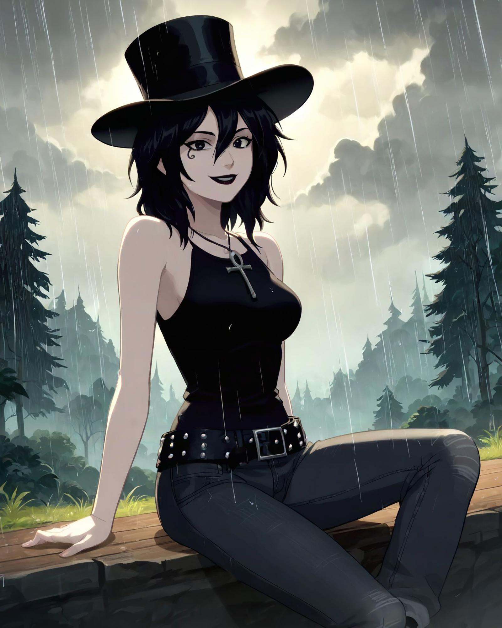 D_endless,  1girl,  black hair on Tensor.Art