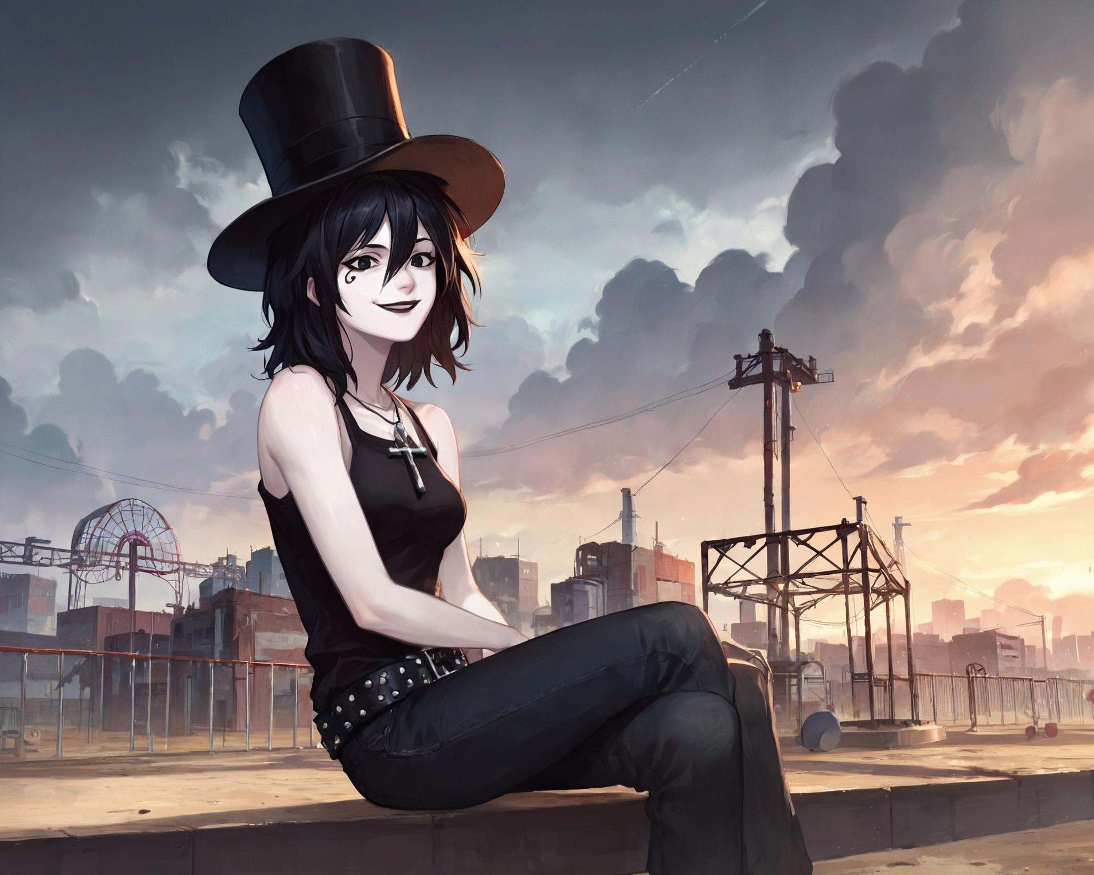 D_endless,  1girl,  black hair on Tensor.Art